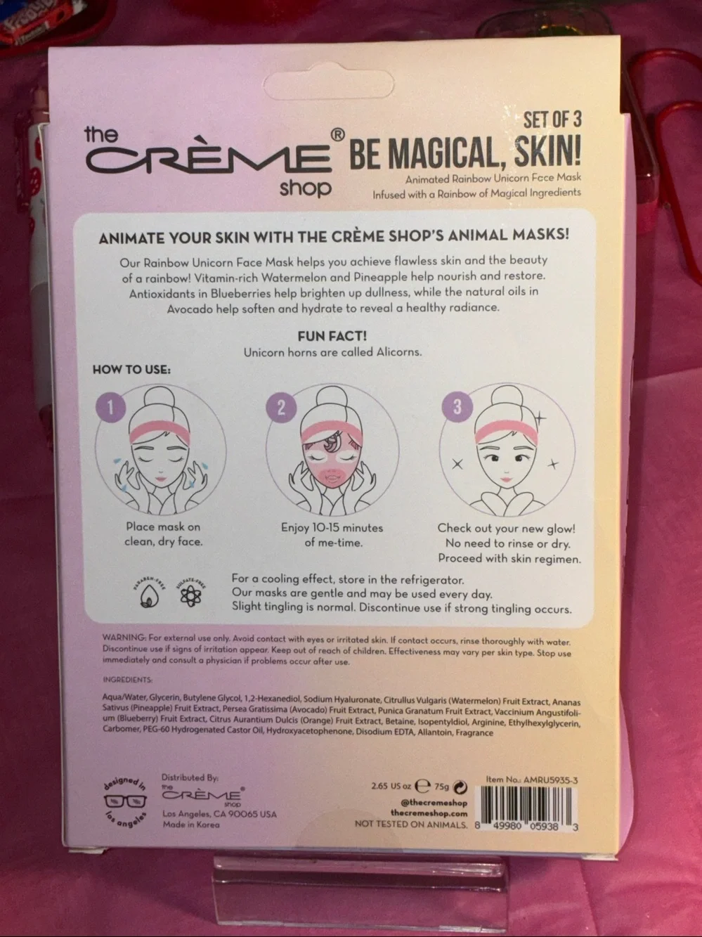 The Crème Shop Be Magical, Skin! Unicorn Face Mask - Pink